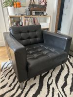 IKEA Landskrona Ledersessel schwarz