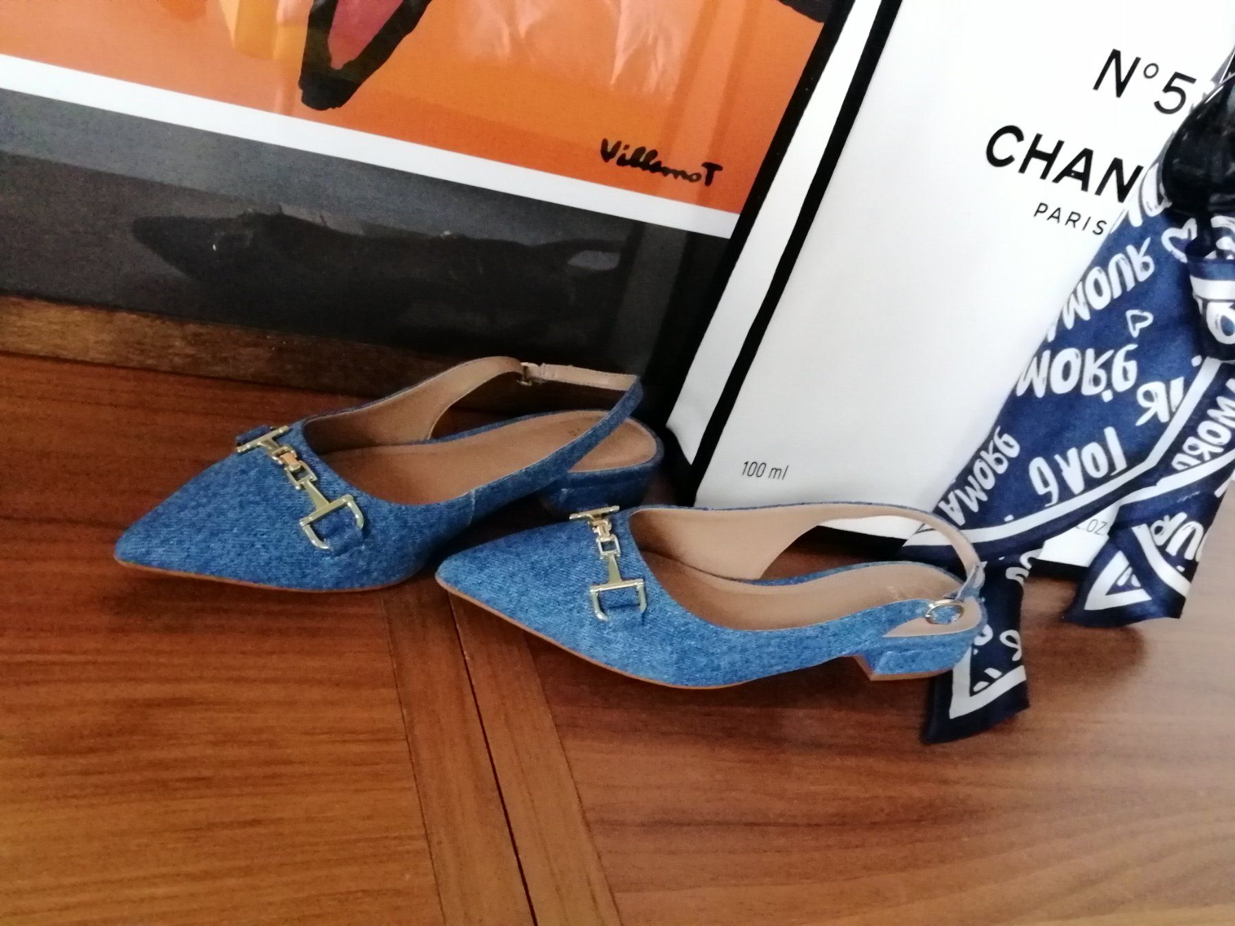 Dune London Scarpe da donna: Slingback Pumps in Jeanslook – Usato da Rheinfelden venduto da Illy84