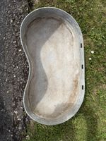 Zinkwanne oval für Blumentrog und Gartenpflanzen 