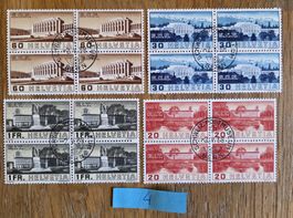 Briefmarken Set Helvetia 4x 4er Blöcke.. 1938