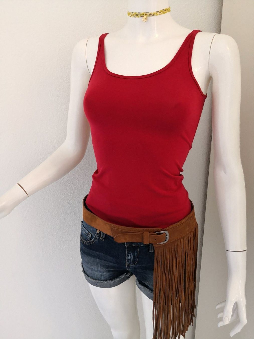 Mango Top: 🤩MANGO BASIC STRETCH TRÄGER TOP ROT NEU – Nuovo (secondo la descrizione) da Olten venduto da Naja-Twins-Twins 7