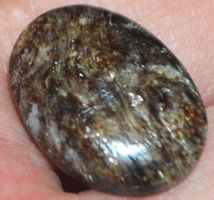 Cabochon L-6193 – Mica Schist Glimmerschiefer 18x13mm