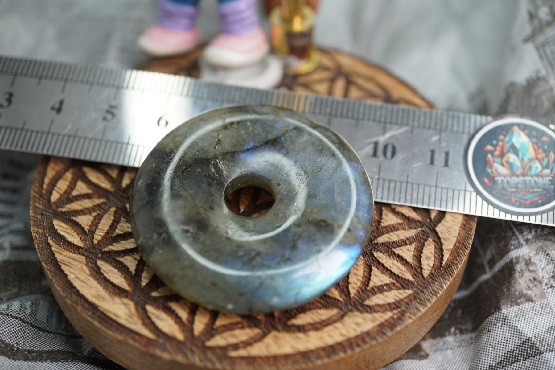 Minerali & Pietre curative: Labradorit       ca40mm     Top  Pi Scheibe – Nuovo e nell'imballaggio originale da Eschenbach SG venduto da topstone 5
