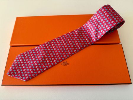 Cravate HERMES-Paris „Shells“ - avec box original