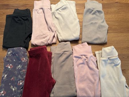 9 Kinder Leggings Gr. 100/104