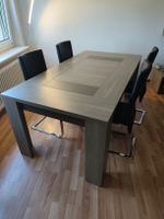 Esstisch mit 4 Stuhl Metall Chrom Neuwertig