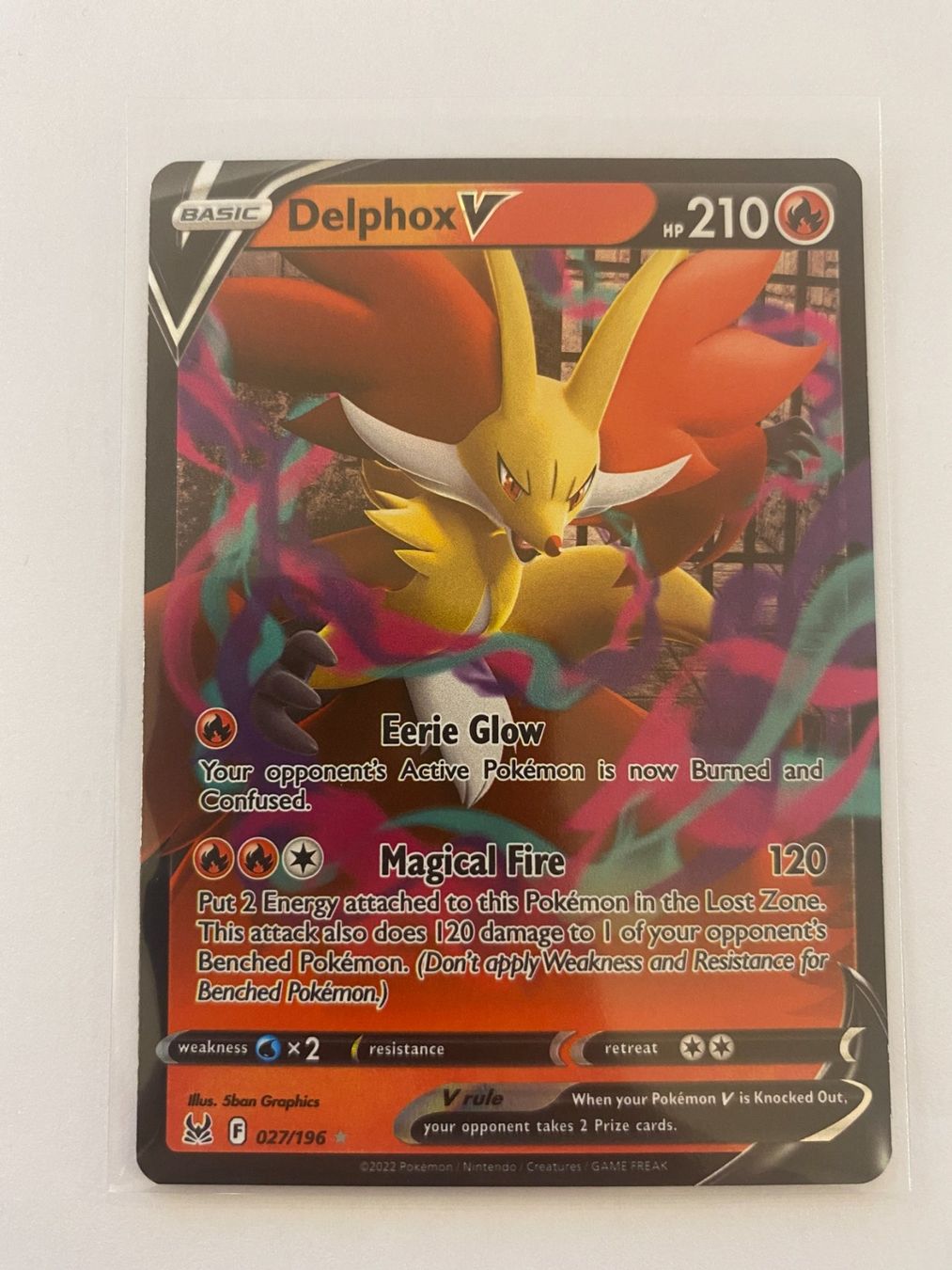 Pokémon Carte collezionabili: Pokemon Delphox V 027/196 Lost Origin EN – Nuovo (secondo la descrizione) da Weingarten-Kalthäusern venduto da McGmavlo