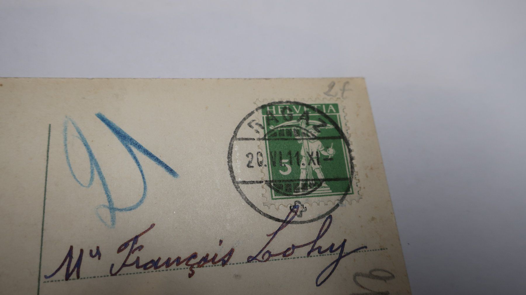 Ansichtskarten: Bad Ragaz blick vom Guschakopf  1911 – Gebraucht aus Cormoret von Pascalll2001 4