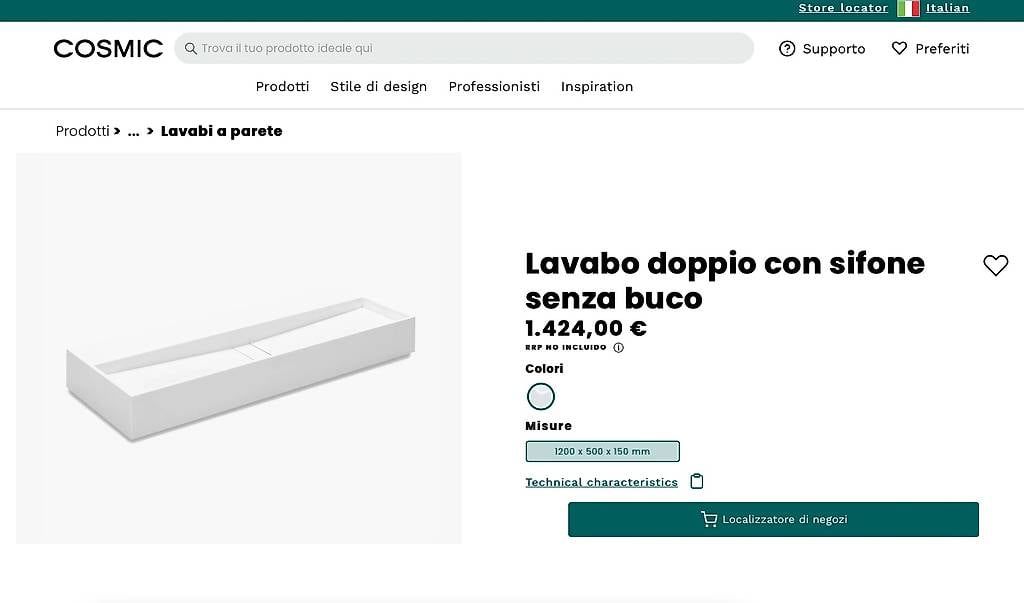 Lavabi & lavandini: Lavabo doppio con sifone senza buco – Usato da Lumino venduto da Givo