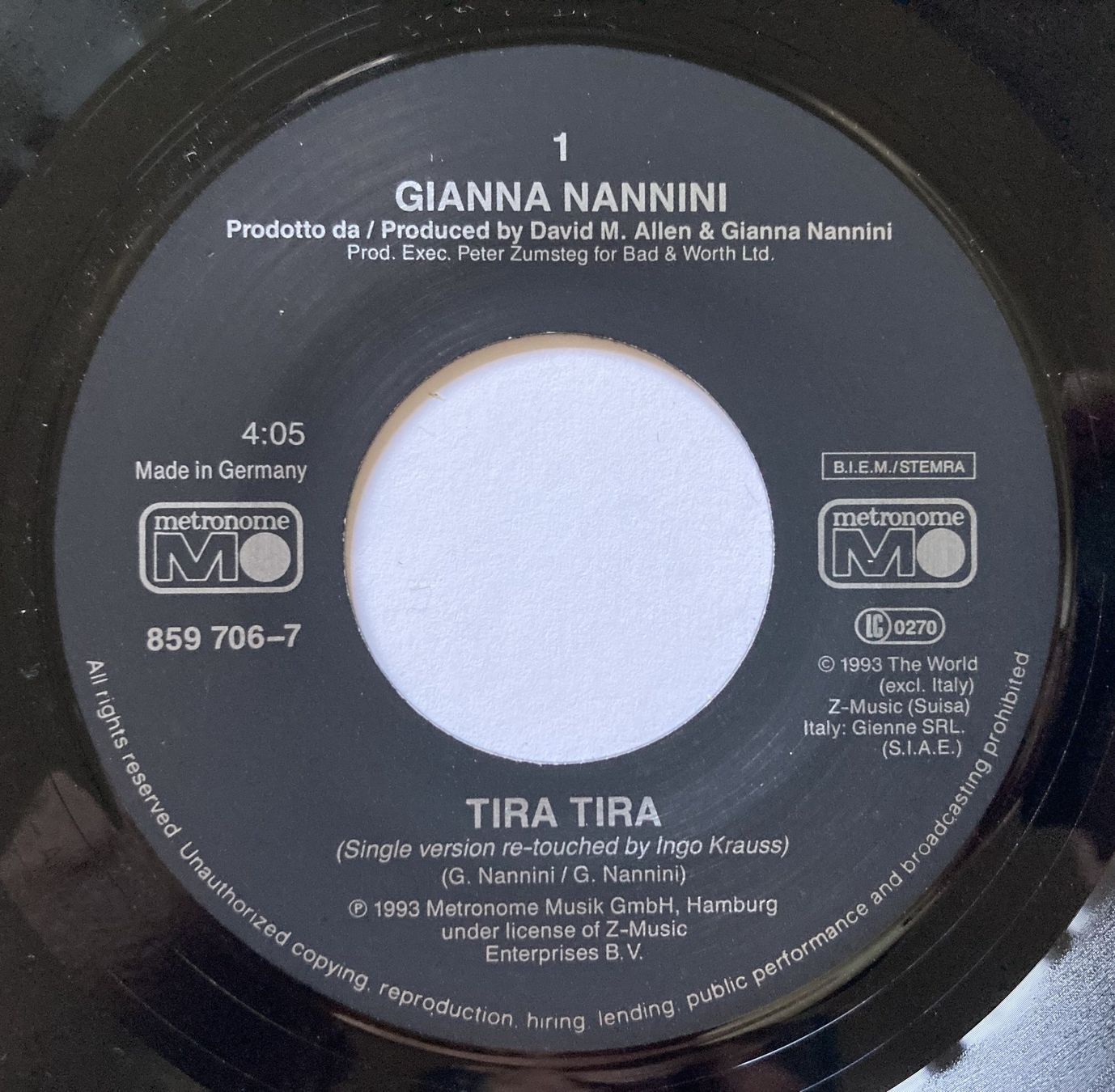Dischi in vinile: GIANNA NANNINI - TIRA TIRA – Usato da Bottens venduto da hotter-than-hell 2