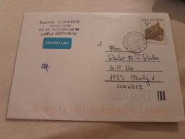 Rare Enveloppe Tchécoslovaque, timbre oblitéré 16-7-74🤞
