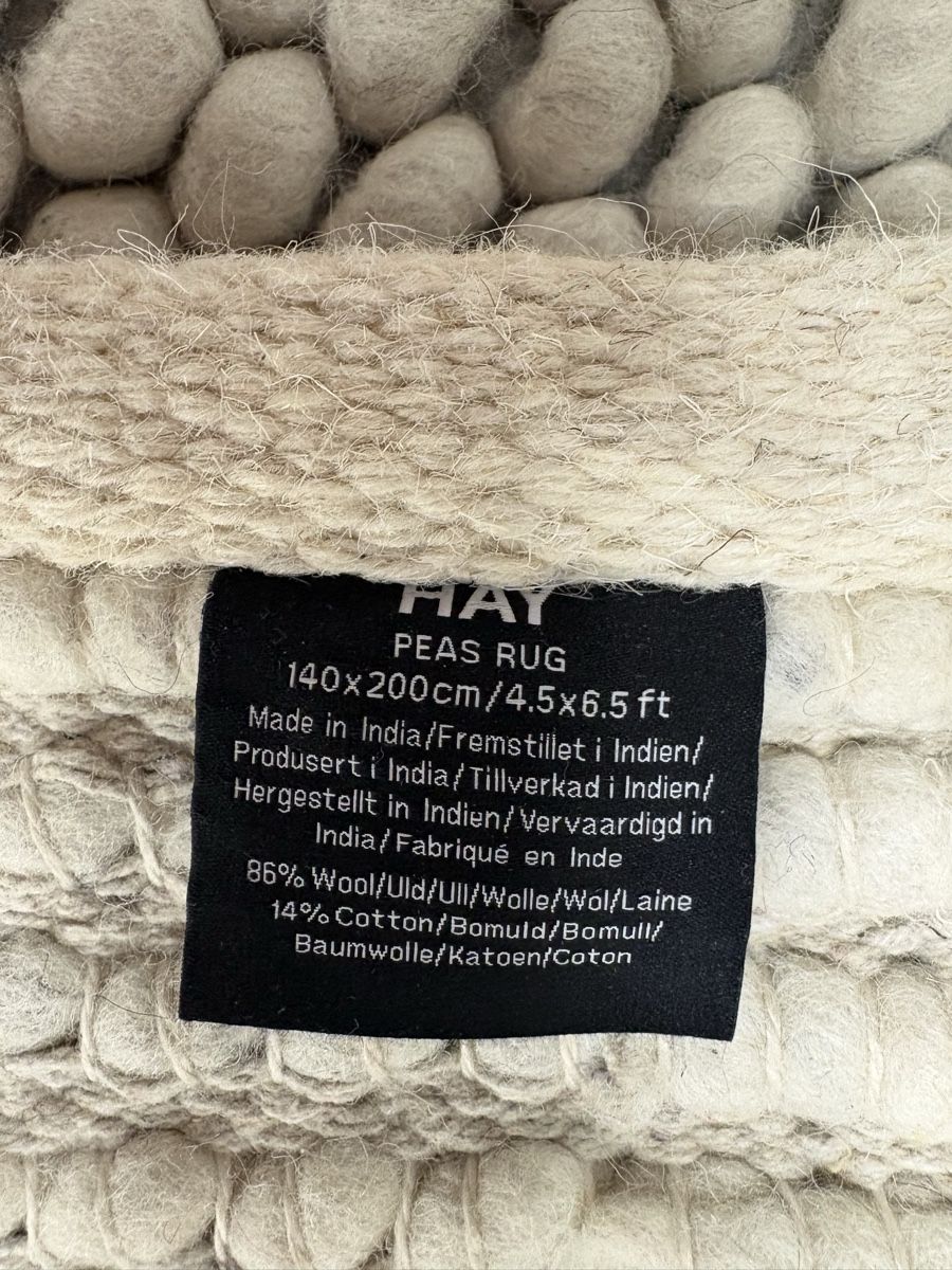 Tapis: HAY Peas Teppich 140x200cm Wolle/Baumwolle hellgrau – D'occasion à Zürich par mariusreusch 4