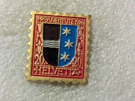 Ansteckpin 100: Briefmarke Helvetia