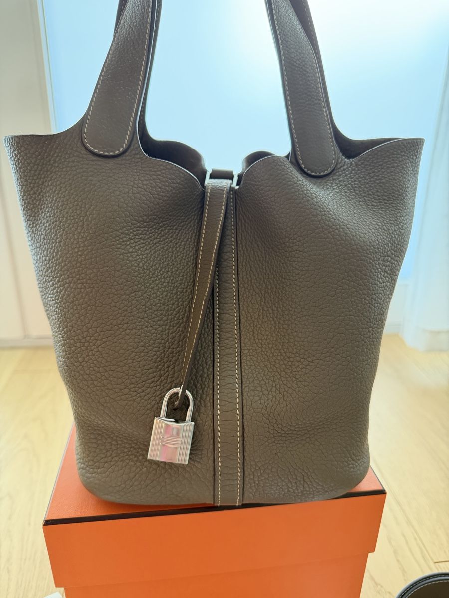 Hermès Borse: Hermès Picotin 22 Clemence Leder Etoupe – Usato da Winkel venduto da blugirlblumarine 6