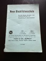 Neue Blockflötenschule Rudolf Schoch - Heft 1 & 2, Top! 1950