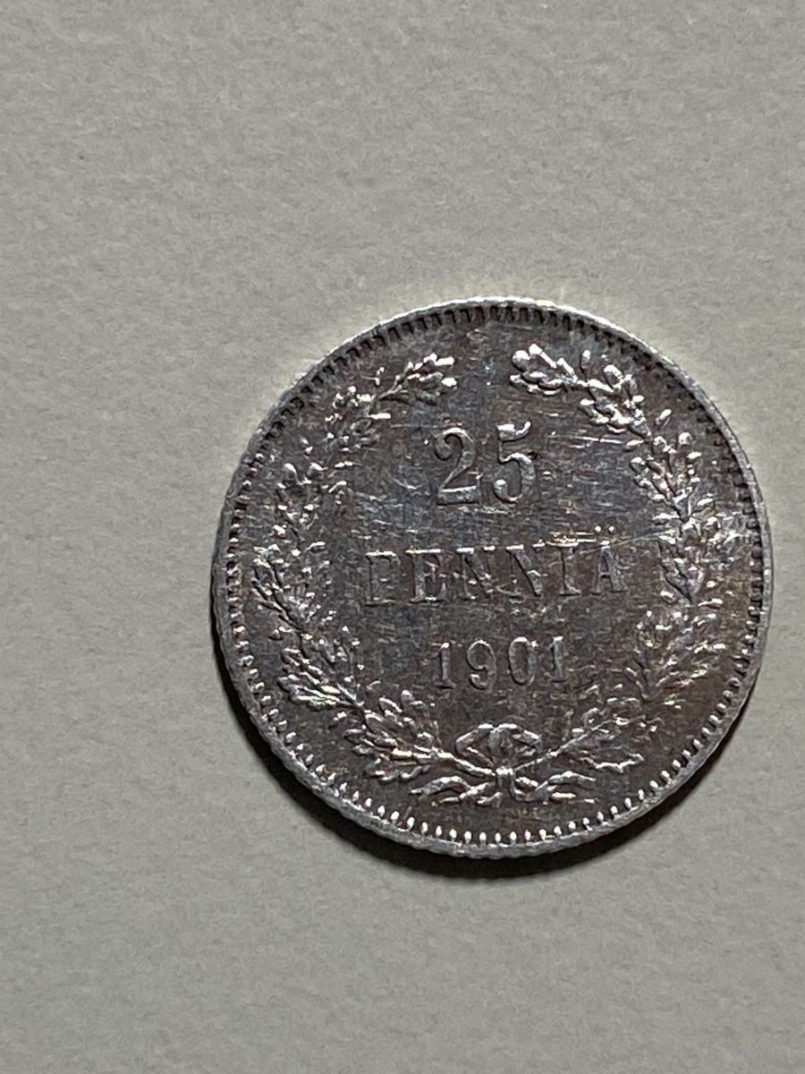 Tutti le monete: Finlande - 25 pennia - 1901 - AG  – Usato da Payerne venduto da Mike1682