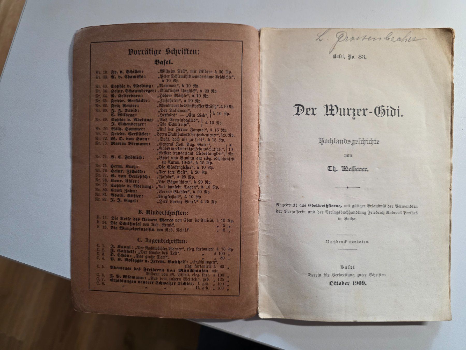 Libri: Der Wurzer-Gidi - Th. Messerer - 1909 – Usato da Walterswil BE venduto da Lonitti 3