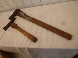 2 Alte Feuerwehr Axt Beil Spalter Forst Holz Zimmermannsaxt