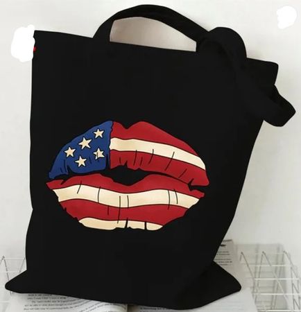 1 Stück Einkaufstasche / Shopping Bag aus Stoff Kiss