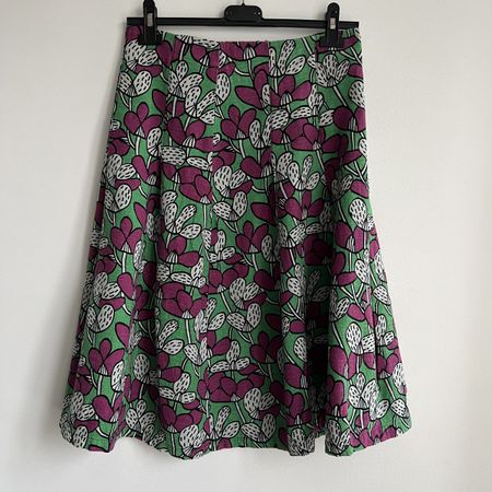 Linen Floral Skirt, Size Small/Medium