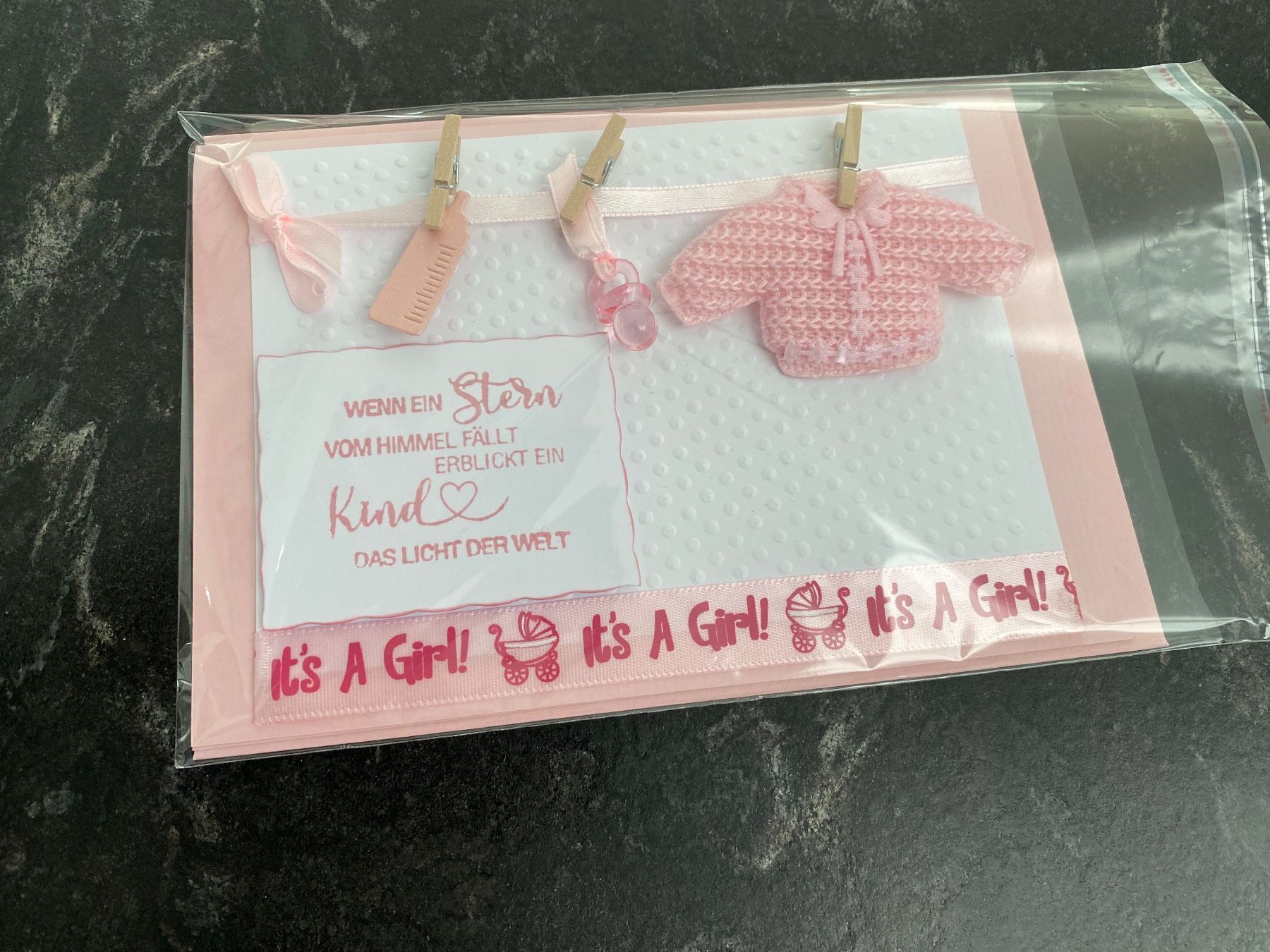 Karten: Babykarte selbstgebastelt – Neu (gemäss Beschreibung) aus Glis von Pan-o6 1