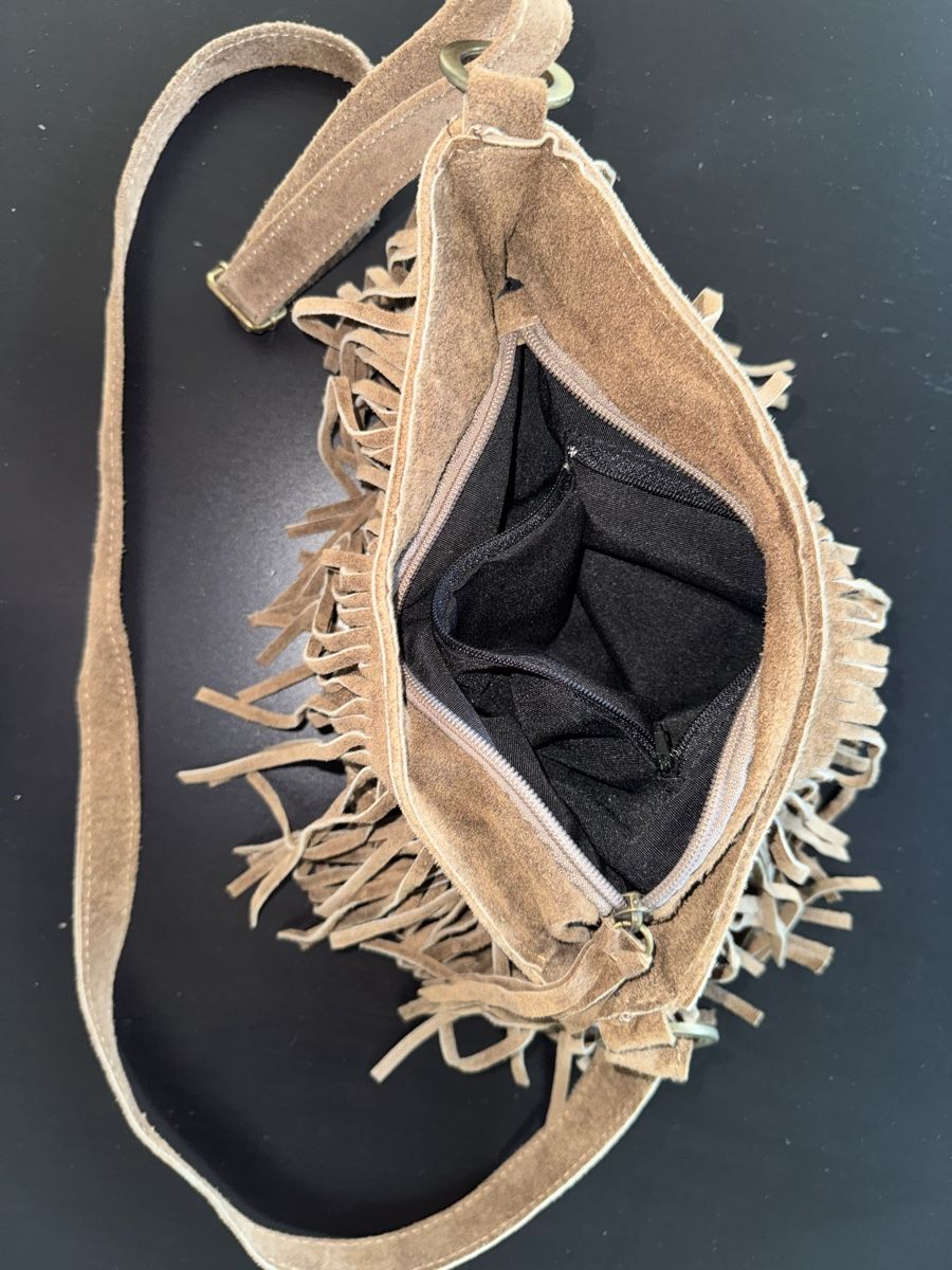 Borse da donna: Wildleder Fransen Tasche, beige, Top Zustand – Nuovo (secondo la descrizione) da Zürich venduto da Jen10 4