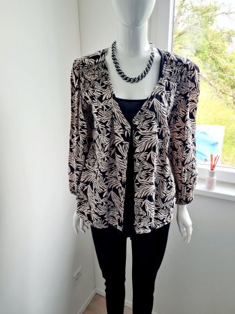 Neu Damenbluse Gr. S, schwarz beige, Cortefiel