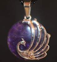 Halskette A-377 – Phoenix Vogel – Amethyst