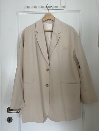 Beige Oversized Blazer