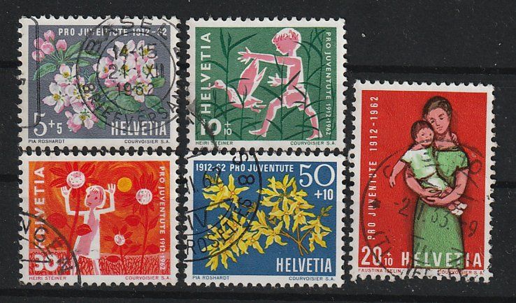 Tutti i francobolli: 1962 Serie Pro Juventute – Usato da Arlesheim venduto da gaugi43