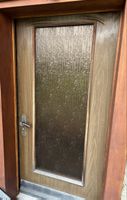 Haustür Holz mit Glaseinsatz und Beschlägen gebraucht