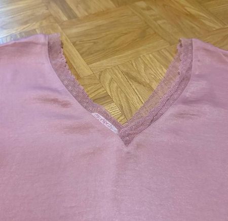 Débardeur satiné rose poudré taille S