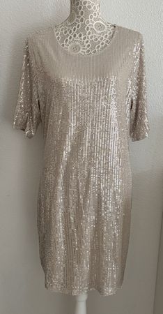 luftiges Pailletten Kleid Gr.Xl