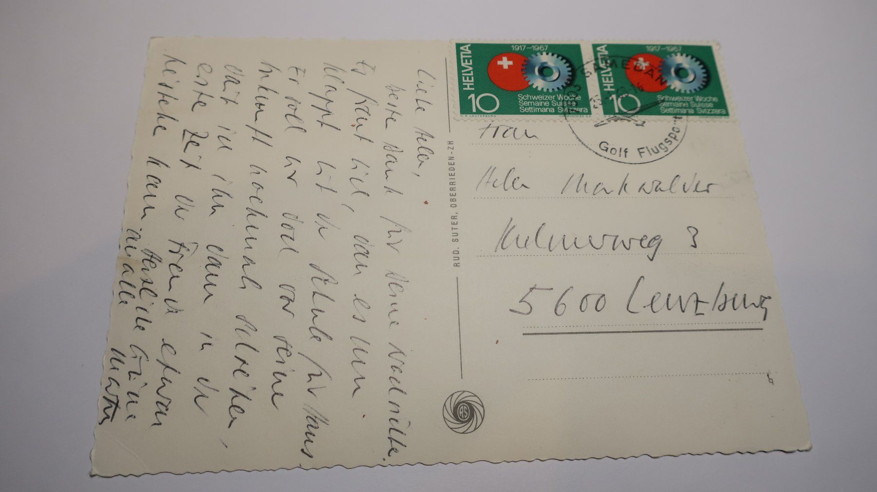 Cartoline postali: Samedan mit Bernina N° 11403  1968 – Usato da Cormoret venduto da Pascalll2001 2