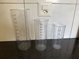 3 Messbecher Set, durchsichtig, Küche Helfer, Top Zustand!