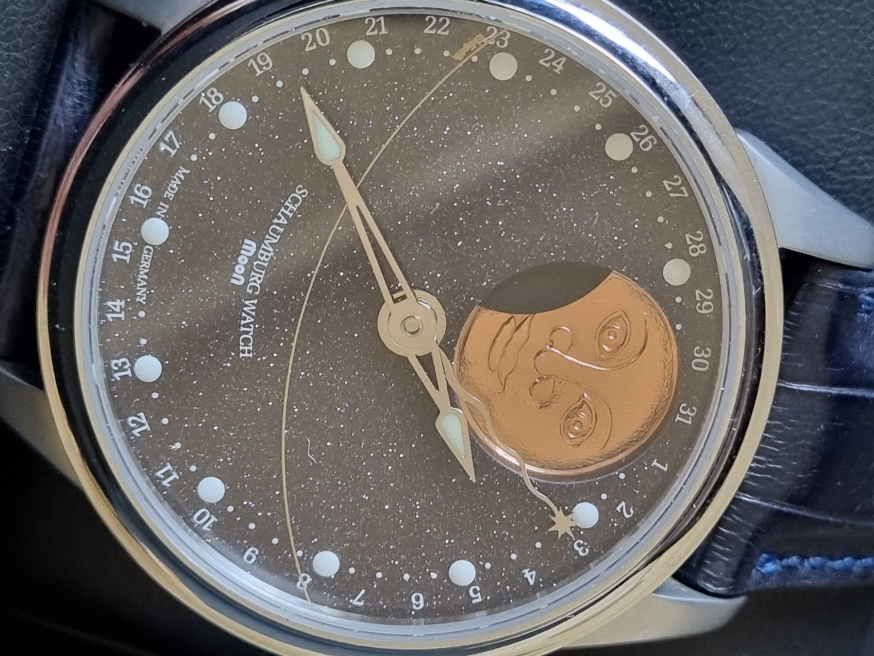 Orologi: Uhr Schaumburg Moon Galaxy handmade Watch – Usato da Bern venduto da Meper 7