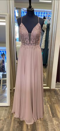 Festliches Abendkleid, altrosa, Grösse 36 NEU  Spitze-Detai