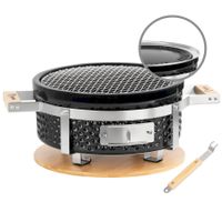 Keramik Holzkohletischgrill+Grillplatte