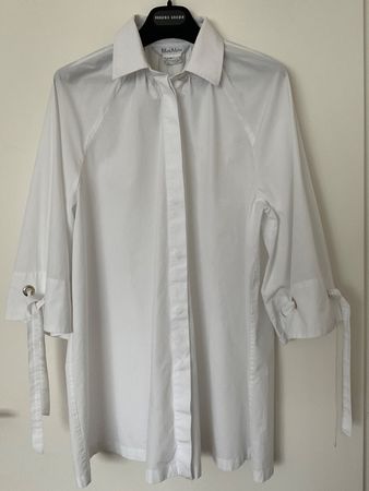 MAX MARA oversize Bluse Gr L weiss Neuwertig