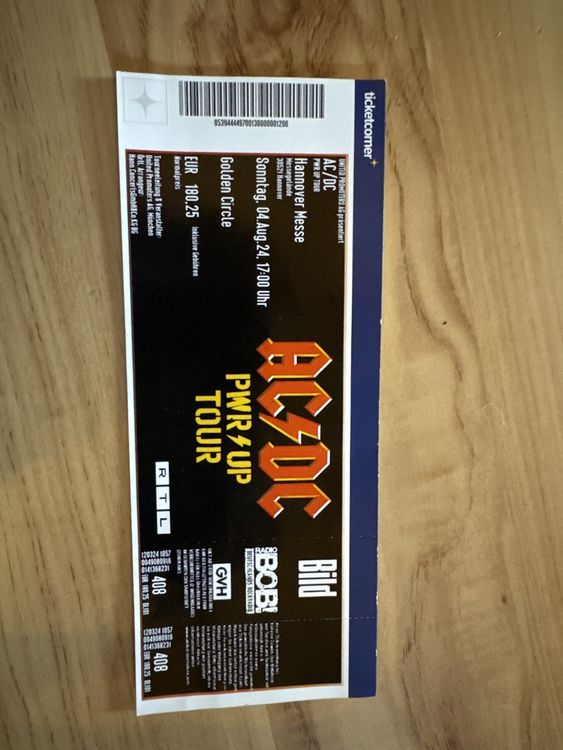 Acdc Ticket (Gebraucht) in Roggwil BE für CHF 2 – mit Lieferung auf ...