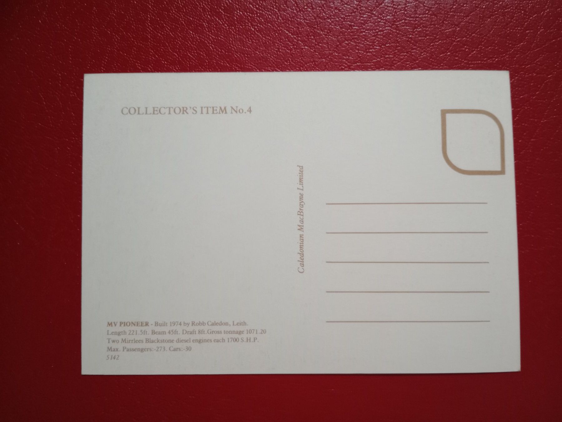 Cartoline postali: AK Schiff Mv Pioneer – Usato da Küttigen venduto da Melisch1000 1