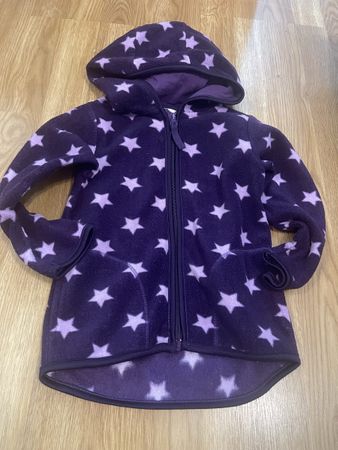 Fleecejacke Smile dunkelblau gepunktet Grösse 98