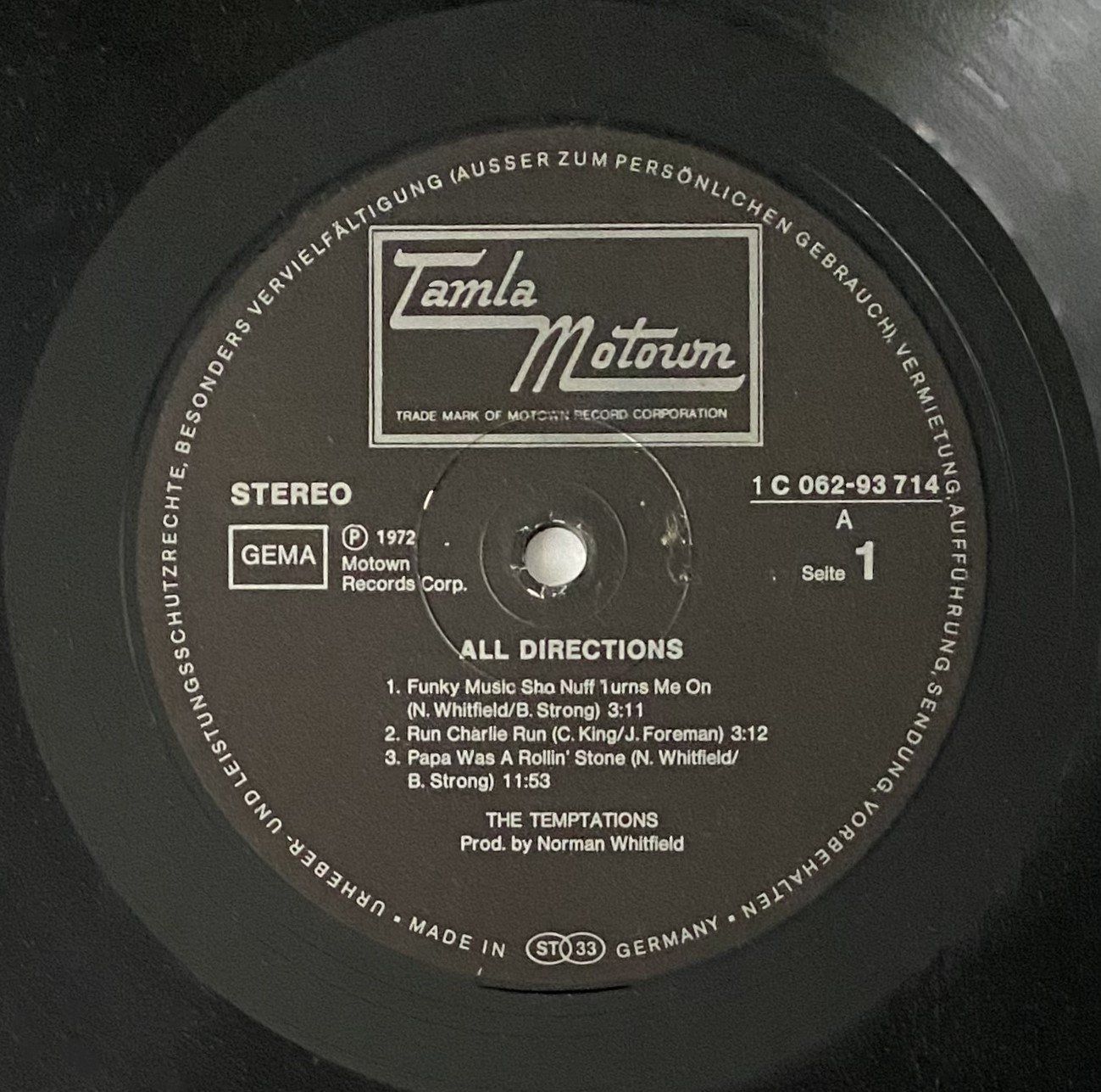 Dischi in vinile: The Temptations, All Directions – Usato da Flums venduto da Empe1 2
