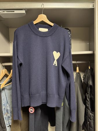 Ami Paris Pullover Navy Blue