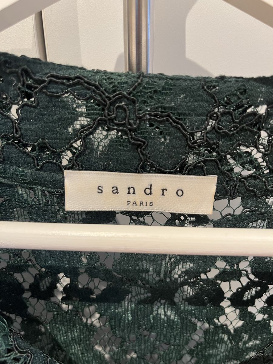 Sandro Kleider: Sandro Spitzenkleid, dunkelgrün, Gr. 1 – Gebraucht aus Pfäffikon SZ von humming-bird 4