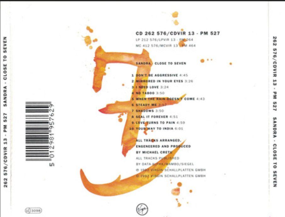 CD: Sandra – Close To Seven – Usato da Brunnen venduto da Barfly5 1