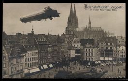 Cöln, Reichsluftschiff Zeppelin in voll