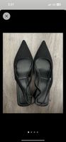 zara block heel with gold detail
