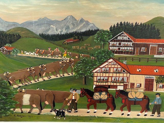 Dipinti: Gemälde Ernst Rohner Alpaufzug – Usato da Arlesheim venduto da cocoandco