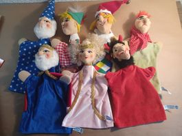 7 seltene KERSA Handpuppen .Gemäss Bildern.